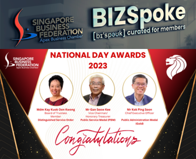 BIZSpoke | 11 August 2023 - Celebrating Excellence: SBF Leaders Honoured with National Day Awards 2023!