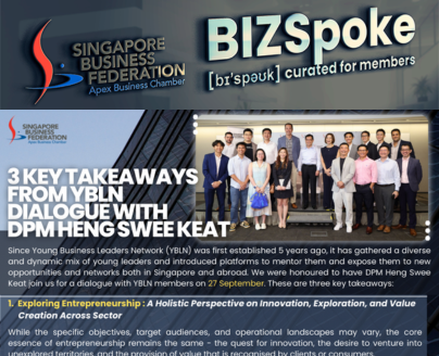 BIZSpoke | 13 October 2023 - 3 Key Takeaways from YBLN Dialogue with DPM Heng Swee Keat