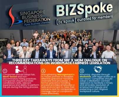 BIZSpoke | 27 October 2023 - Merit, Management, and Mediation – 3 Takeaways from Recommendations on Workplace Fairness Legislation Dialogue in a Nutshell
